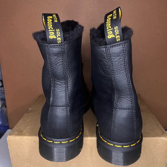 Dr. Martens 1460 Pascal FL Men's Combat Boots NEW Black Leather US Size 12 - Picture 4 of 6